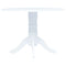 vidaXL Dining Table White 106 cm Solid Rubber Wood