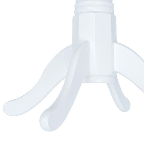 vidaXL Dining Table White 106 cm Solid Rubber Wood