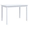 vidaXL Dining Table White 114x71x75 cm Solid Rubber Wood