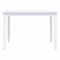 vidaXL Dining Table White 114x71x75 cm Solid Rubber Wood