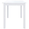 vidaXL Dining Table White 114x71x75 cm Solid Rubber Wood