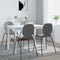 vidaXL Dining Table White 114x71x75 cm Solid Rubber Wood