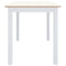 vidaXL Dining Table White and Brown 114x71x75 cm Solid Rubber Wood