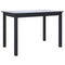 vidaXL Dining Table Black 114x71x75 cm Solid Rubber Wood