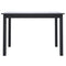 vidaXL Dining Table Black 114x71x75 cm Solid Rubber Wood