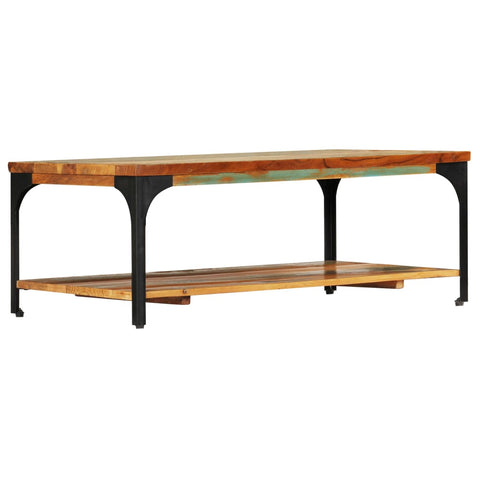 vidaXL Coffee Table with Shelf 100x60x35 cm Solid Reclaimed Wood