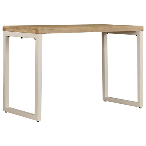 vidaXL Dining Table 115x55x76 cm Solid Mango Wood and Steel