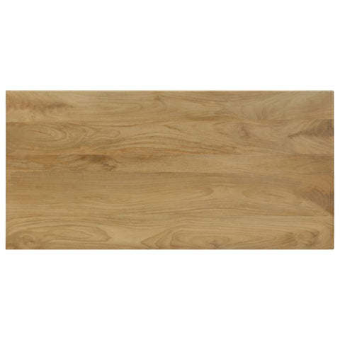 vidaXL Dining Table 115x55x76 cm Solid Mango Wood and Steel