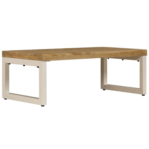 vidaXL Coffee Table 100x50x35 cm Solid Mango Wood and Steel