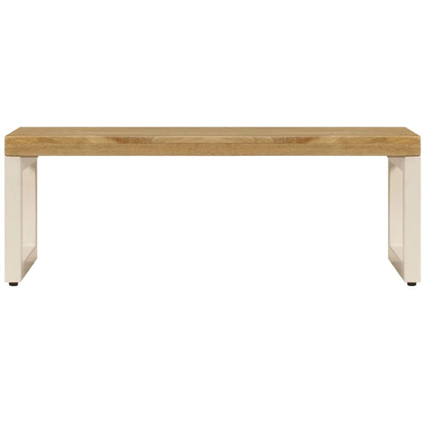 vidaXL Coffee Table 100x50x35 cm Solid Mango Wood and Steel