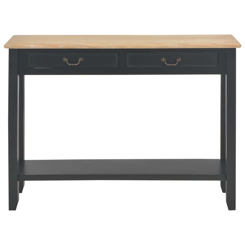 vidaXL Console Table Black 110x35x80 cm Wood