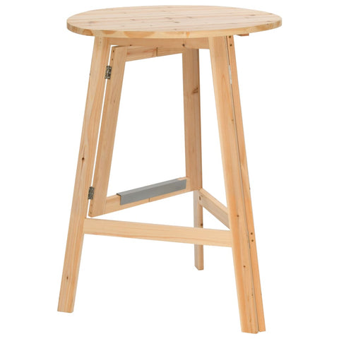 vidaXL Foldable Bar Table 78 cm Fir Wood