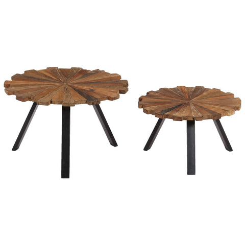 vidaXL Coffee Tables 2 pcs Solid Reclaimed Wood