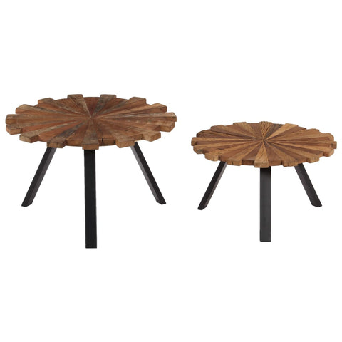 vidaXL Coffee Tables 2 pcs Solid Reclaimed Wood