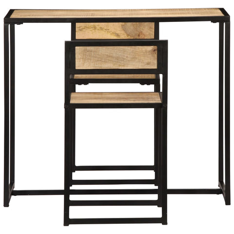 vidaXL 3 Piece Dining Set Solid Mango Wood