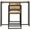 vidaXL 3 Piece Dining Set Solid Mango Wood