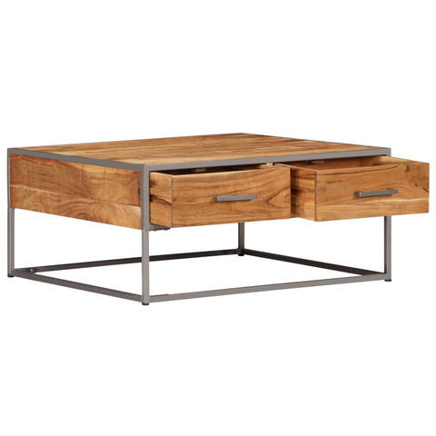 vidaXL Coffee Table 75x75x35 cm Solid Acacia Wood