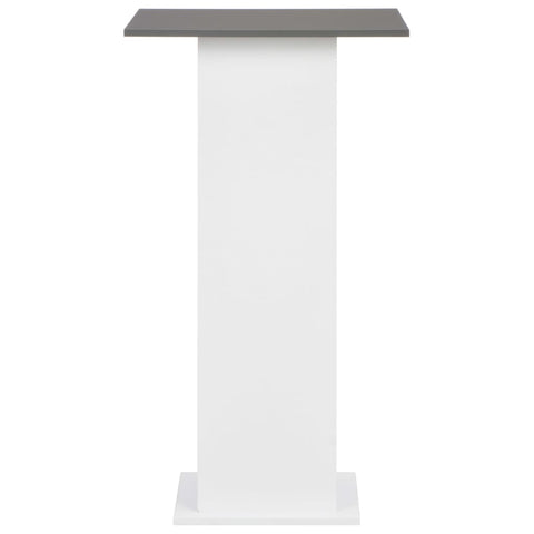 vidaXL Bar Table White and Anthracite Grey 60x60x110 cm