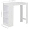 vidaXL Bar Table with Shelf White 110x50x103 cm
