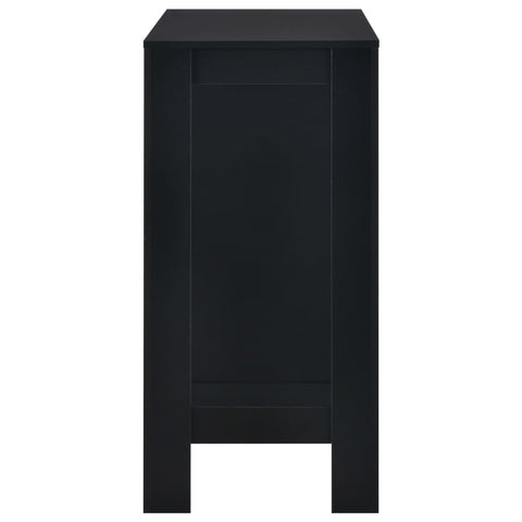 vidaXL Bar Table with Shelf Black 110x50x103 cm