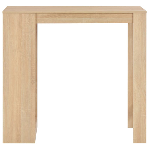 vidaXL Bar Table with Shelf Oak 110x50x103 cm