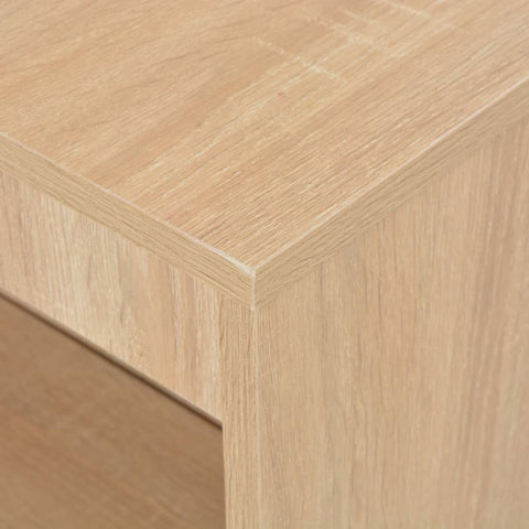 vidaXL Bar Table with Shelf Oak 110x50x103 cm