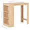 vidaXL Bar Table with Shelf Oak 110x50x103 cm