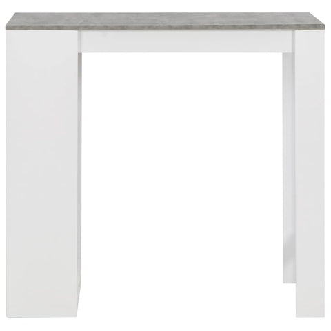 vidaXL Bar Table with Shelf White 110x50x103 cm
