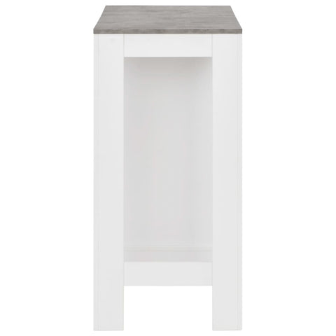 vidaXL Bar Table with Shelf White 110x50x103 cm