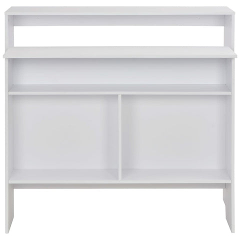 vidaXL Bar Table with 2 Table Tops White 130x40x120 cm