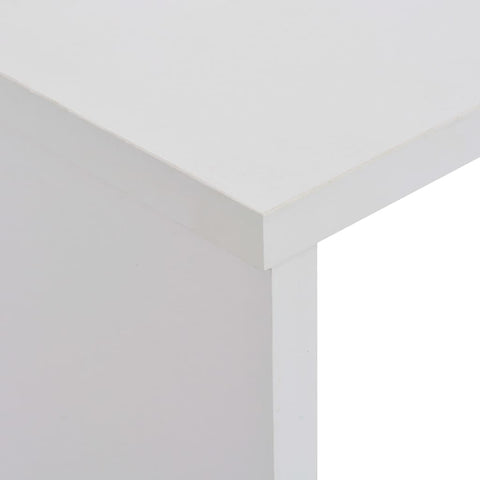 vidaXL Bar Table with 2 Table Tops White 130x40x120 cm