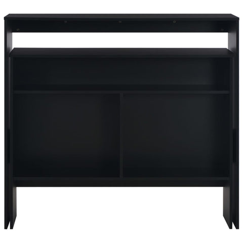 vidaXL Bar Table with 2 Table Tops Black 130x40x120 cm