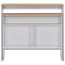 vidaXL Bar Table with 2 Table Tops White and Oak 130x40x120 cm