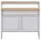 vidaXL Bar Table with 2 Table Tops White and Oak 130x40x120 cm