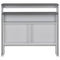vidaXL Bar Table with 2 Table Tops White and Grey 130x40x120 cm