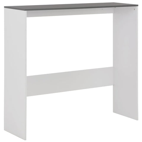 vidaXL Bar Table with 2 Table Tops White and Grey 130x40x120 cm