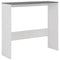 vidaXL Bar Table with 2 Table Tops White and Grey 130x40x120 cm