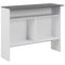 vidaXL Bar Table with 2 Table Tops White and Grey 130x40x120 cm