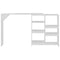 vidaXL Bar Table with Moveable Shelf White 138x39x110 cm