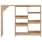 vidaXL Bar Table with Moveable Shelf Oak 138x39x110 cm