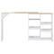 vidaXL Bar Table with Moveable Shelf White 138x39x110 cm