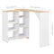 vidaXL Bar Table with Moveable Shelf White 138x39x110 cm