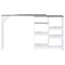 vidaXL Bar Table with Moveable Shelf White 138x39x110 cm
