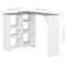 vidaXL Bar Table with Moveable Shelf White 138x39x110 cm
