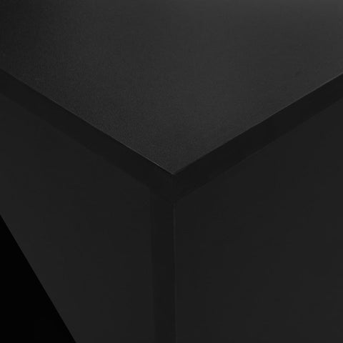 vidaXL Bar Table with Cabinet Black 115x59x200 cm