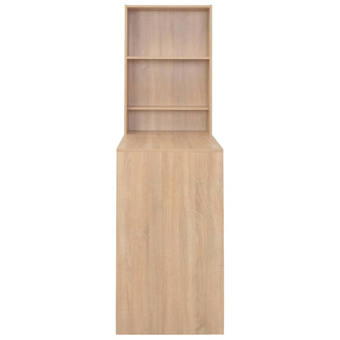 vidaXL Bar Table with Cabinet Oak 115x59x200 cm