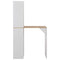 vidaXL Bar Table with Cabinet White 115x59x200 cm