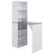 vidaXL Bar Table with Cabinet White 115x59x200 cm