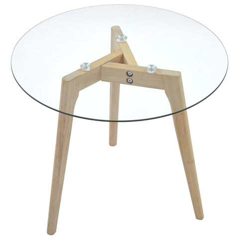 vidaXL Side Table Set 2 pcs Tempered Glass