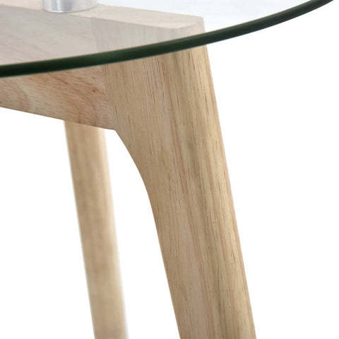 vidaXL Side Table Set 2 pcs Tempered Glass